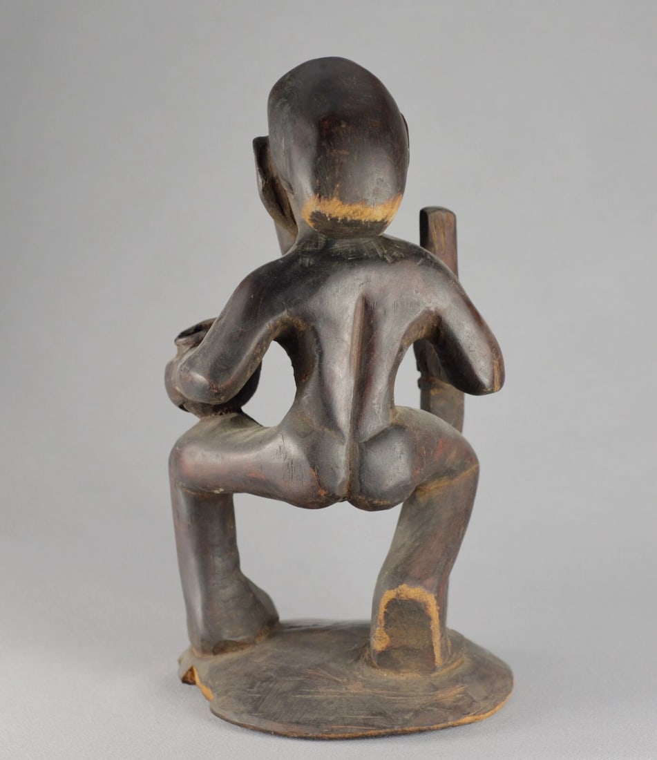 Beautiful old man figure statue sculpture Congo Rdc African art - 5