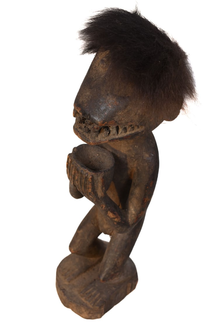 Mbra monkey figure – Wood – Baule – Ivory Coast - 6