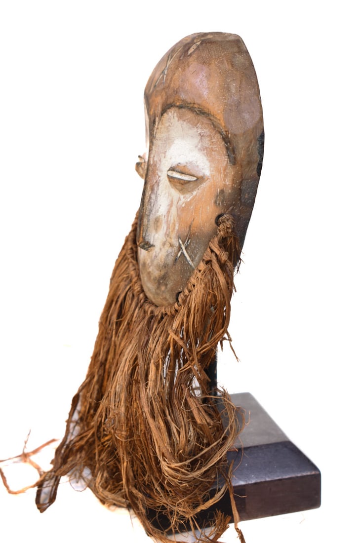 Mask – Wood, Raphia – Lega – Congo - 4
