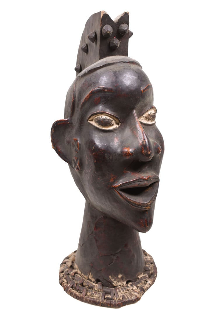 Crest Mask – Wood, Antelope skin – Ejagham – Ekoi – Nigeria - 3