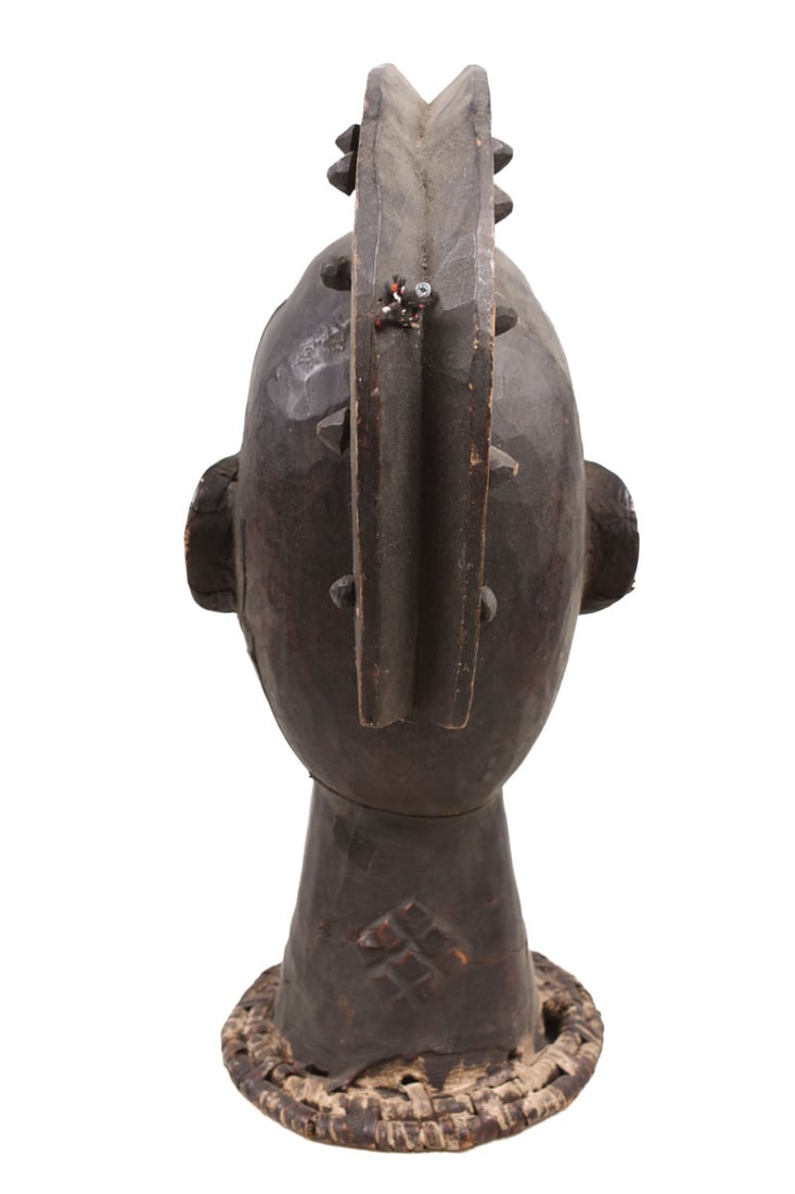 Crest Mask – Wood, Antelope skin – Ejagham – Ekoi – Nigeria - 7