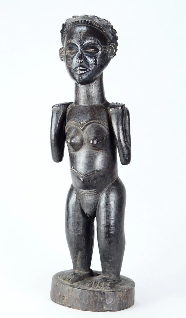 African Art Beautiful decorative female figure CHOKWE statue ANGOLA - 2