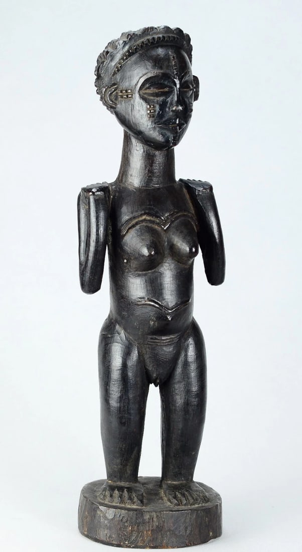 African Art Beautiful decorative female figure CHOKWE statue ANGOLA - 3