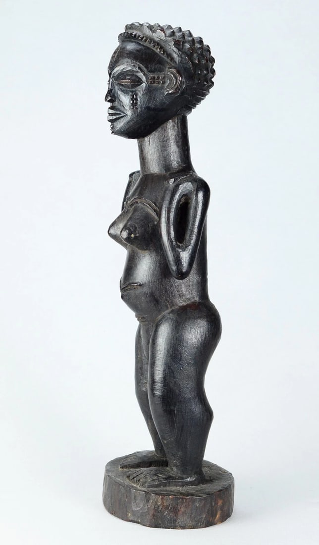 African Art Beautiful decorative female figure CHOKWE statue ANGOLA - 6