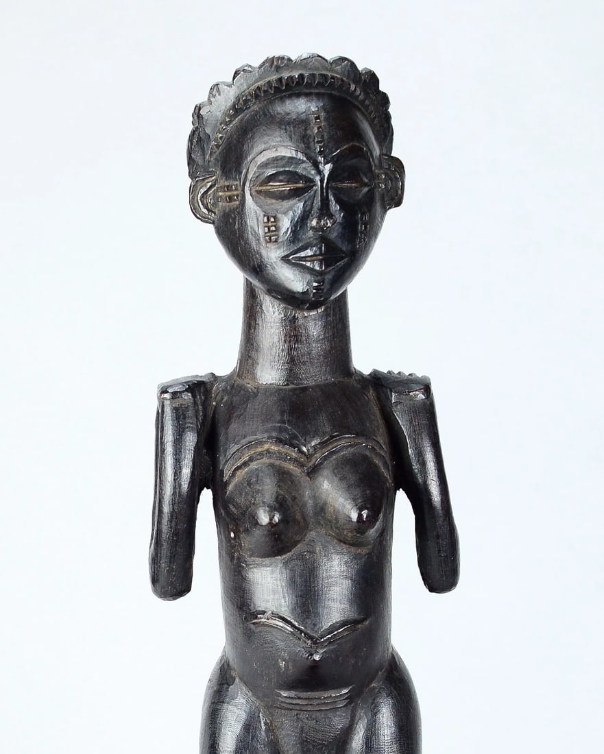 African Art Beautiful decorative female figure CHOKWE statue ANGOLA - 8