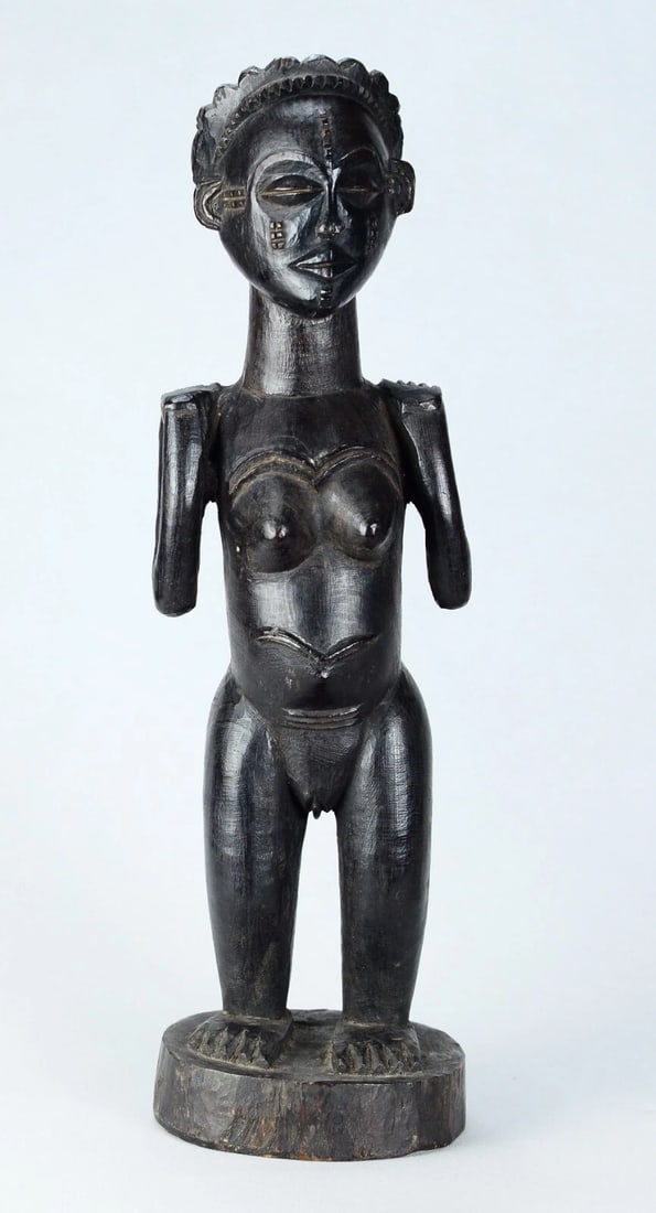 African Art Beautiful decorative female figure CHOKWE statue ANGOLA - 9