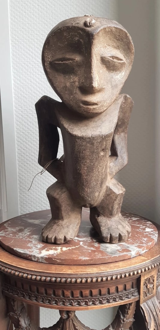 African Art Large anthropomorphic Figure Statue sculpture Congo drc Lega tribe - 11