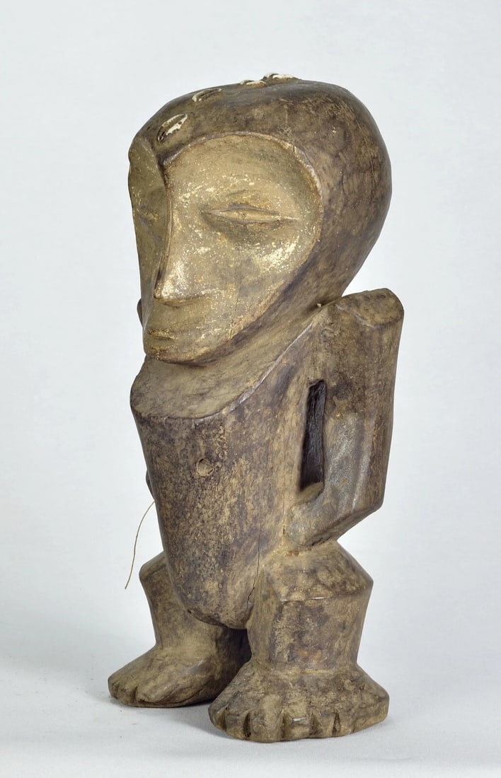 African Art Large anthropomorphic Figure Statue sculpture Congo drc Lega tribe - 2