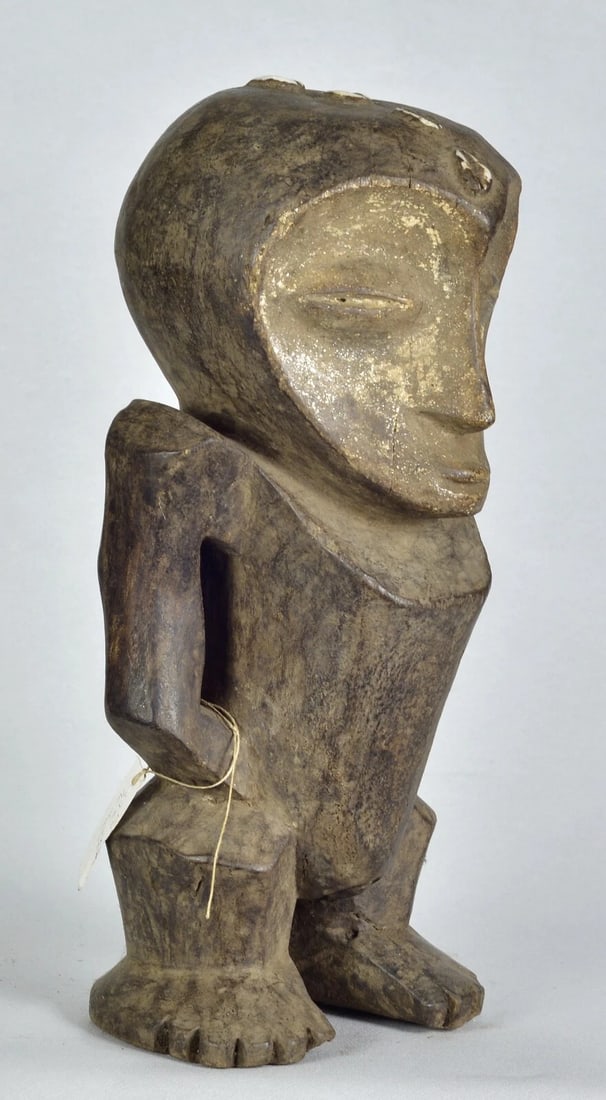 African Art Large anthropomorphic Figure Statue sculpture Congo drc Lega tribe - 8