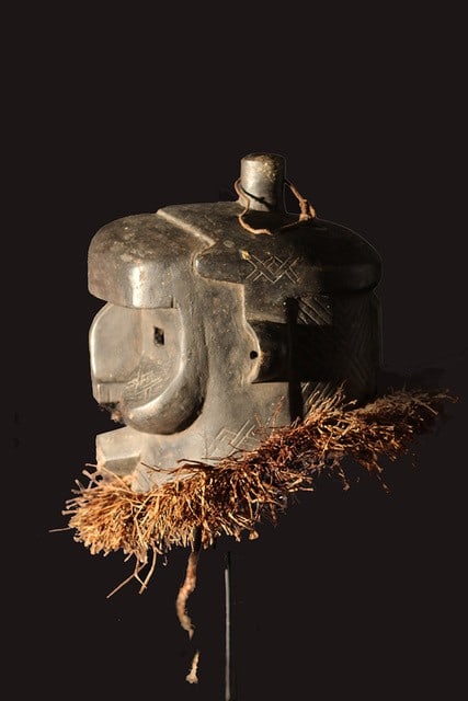 Mask – Wood, Raphia – Binji – Congo - 3