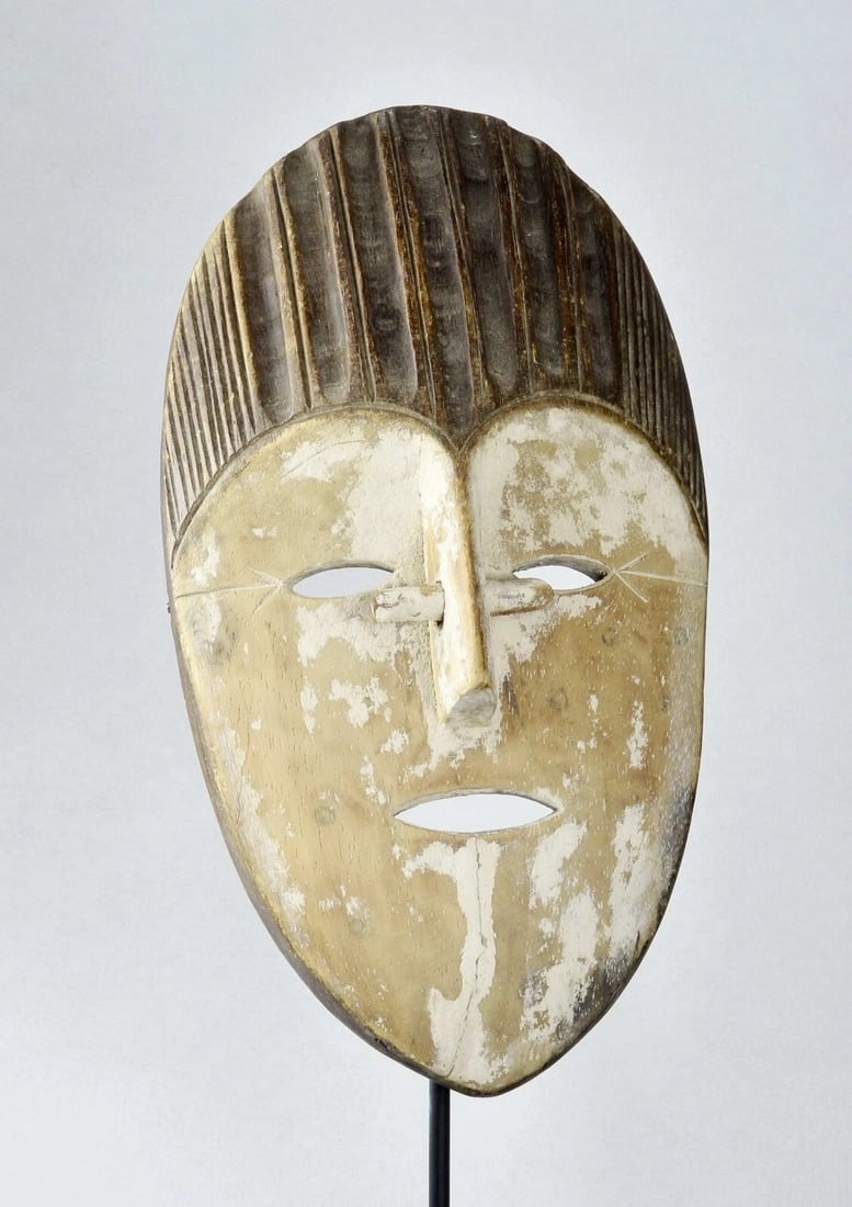 Fang Nice large african Mask wood sculpture GABON - 2