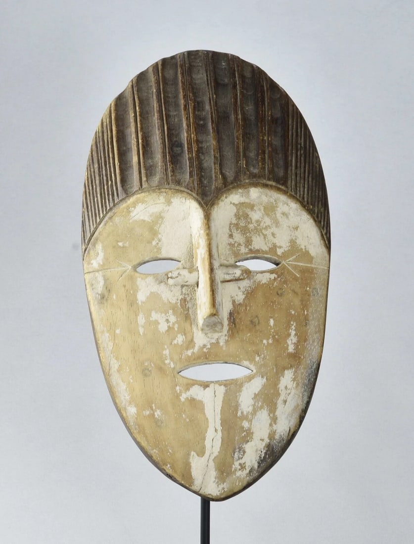 Fang Nice large african Mask wood sculpture GABON - 3