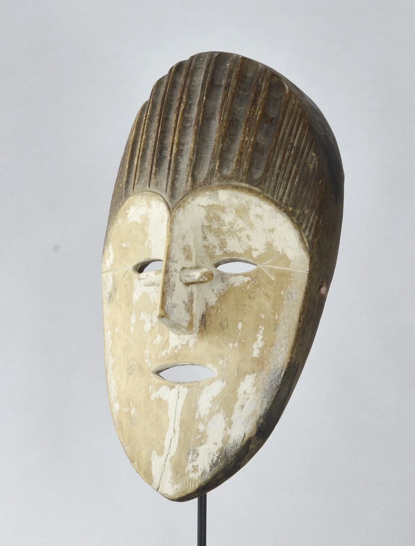 Fang Nice large african Mask wood sculpture GABON - 4