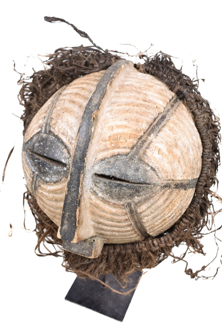 Mask – Wood, Raphia – Luba – DR Congo - 6