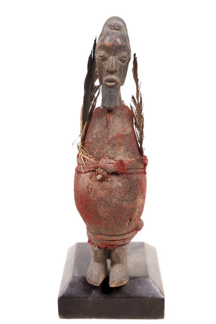 Buti Figure – Wood, Textile, Feathers – Teke – DR Congo (1 of 7)