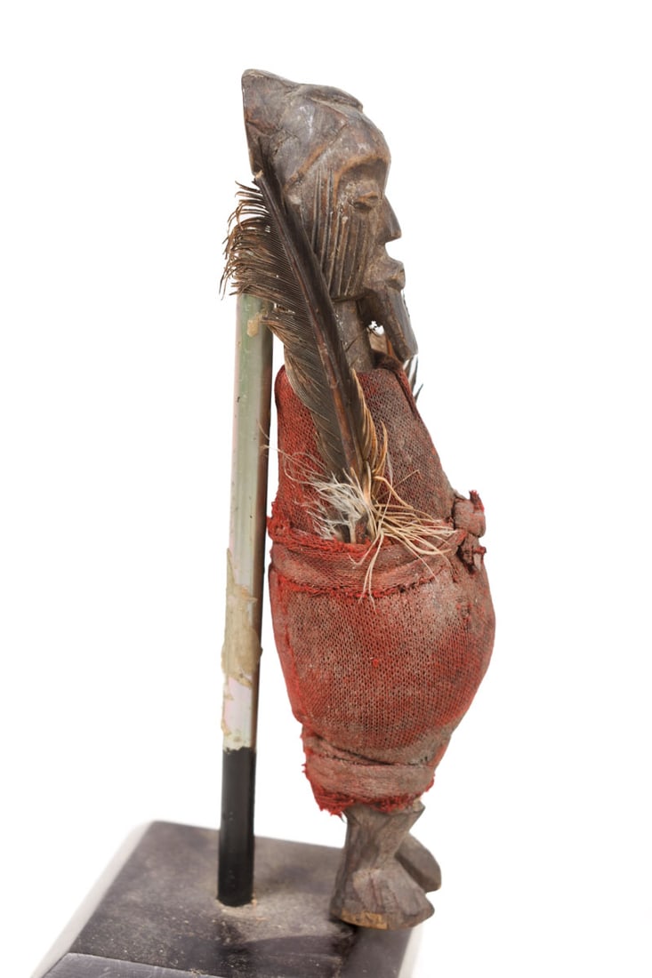 Buti Figure – Wood, Textile, Feathers – Teke – DR Congo - 4