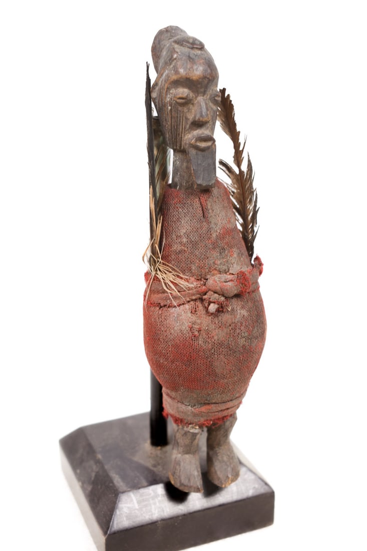 Buti Figure – Wood, Textile, Feathers – Teke – DR Congo - 5