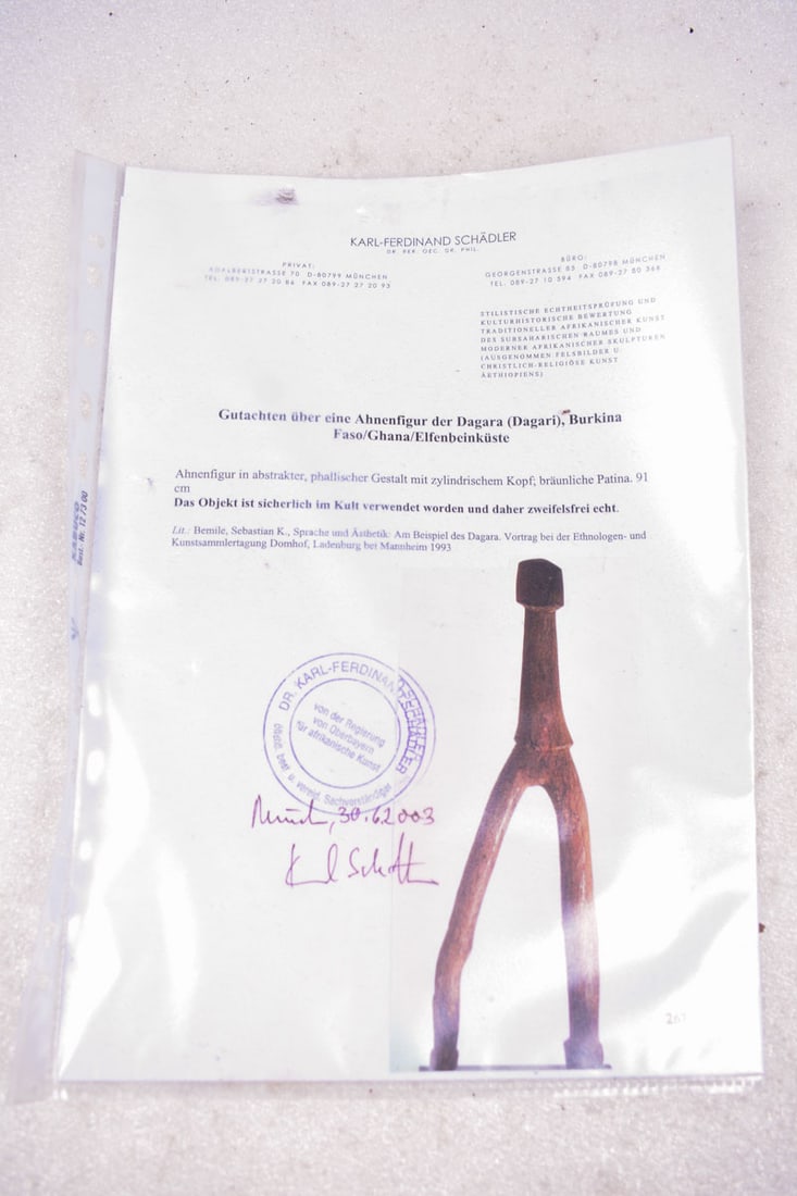 Ancestor Figure – Wood – Dagari- Burkina Faso – Schädler certificate - 8