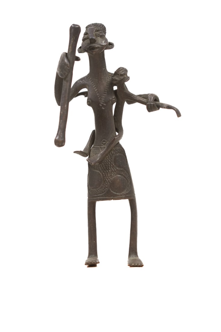 Maternity figure – Bronze – Fon – Benin (1 of 7)