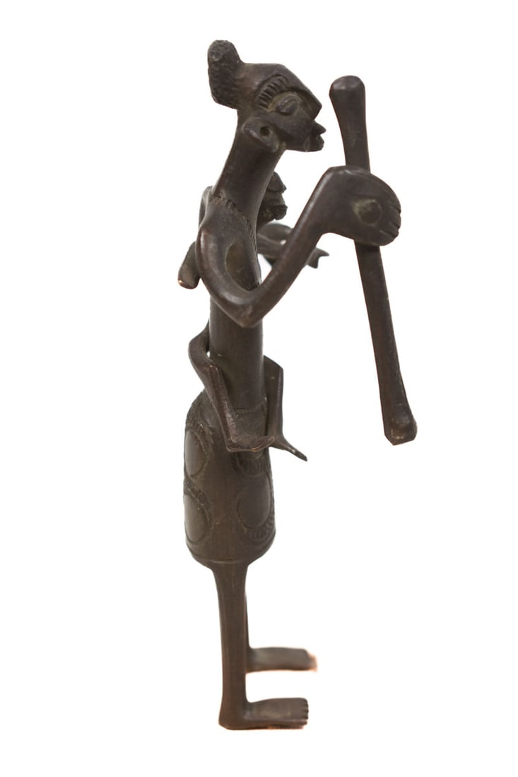 Maternity figure – Bronze – Fon – Benin - 4