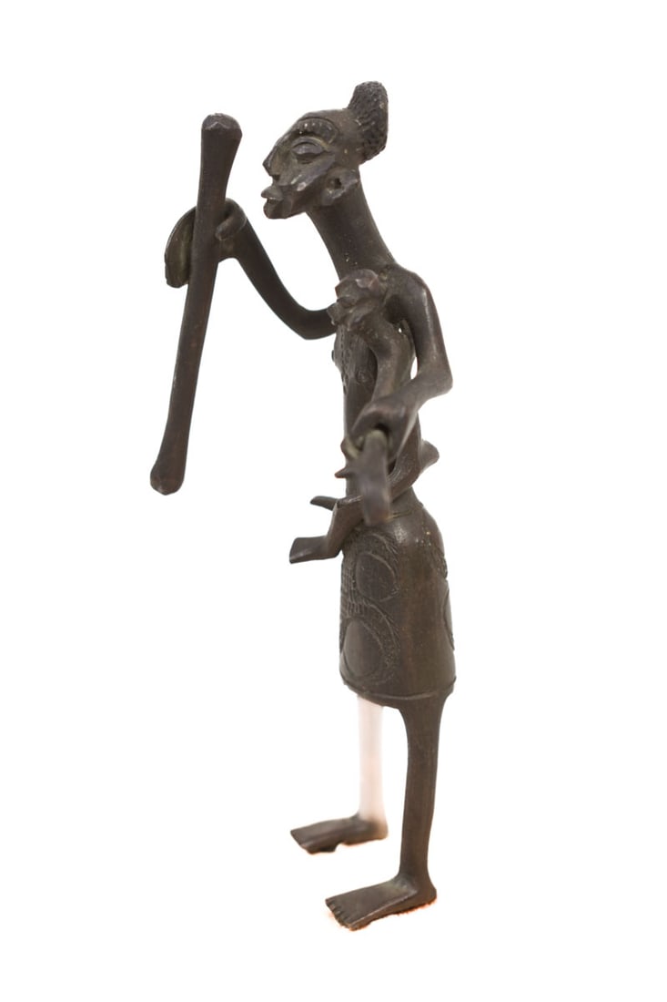 Maternity figure – Bronze – Fon – Benin - 6