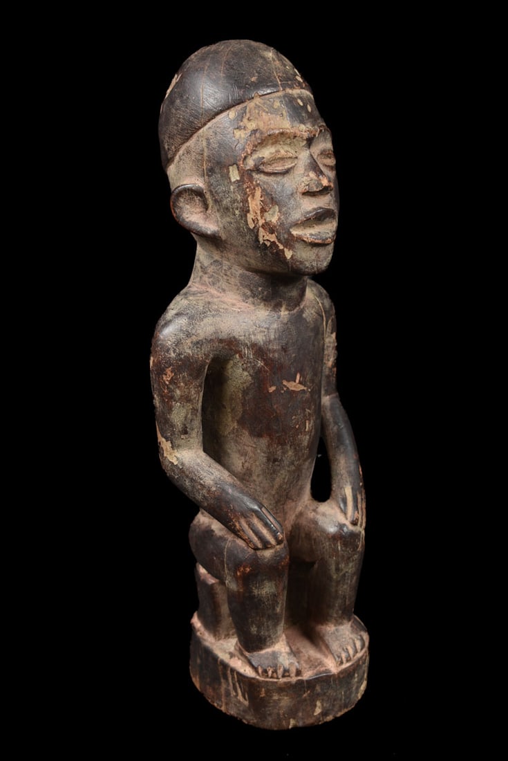 Figure – Wood, Glass – Bakongo Vili – Congo - 3