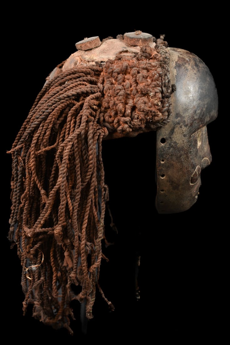 Mask – Wood, Rope – Lwena – Angola - 6