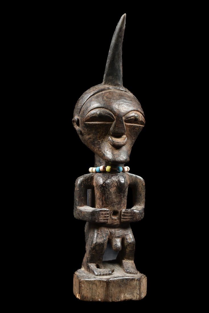 Power Figure – Wood, Horn, Beads – Songye – Congo - 3