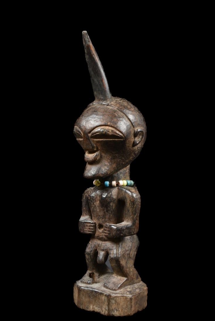 Power Figure – Wood, Horn, Beads – Songye – Congo - 7