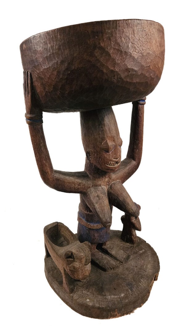 Bowl bearer Figure – Arugba Shango – Wood – Yoruba – Nigeria - 3