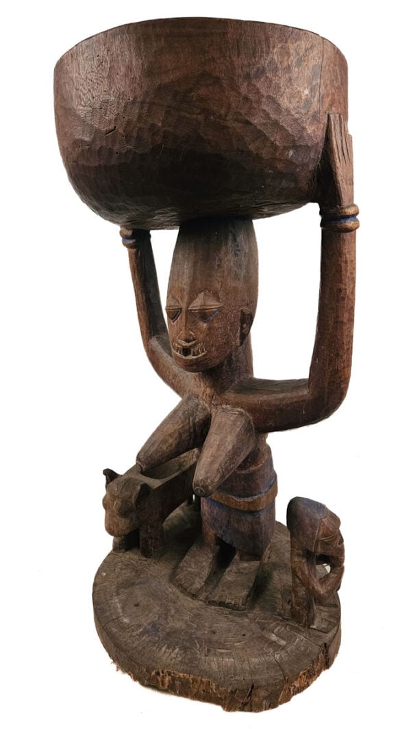 Bowl bearer Figure – Arugba Shango – Wood – Yoruba – Nigeria - 4