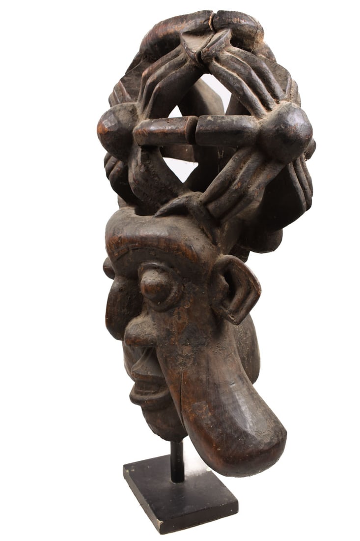 Helmet mask – Wood – Bamun – Grassland of Cameroon - 5