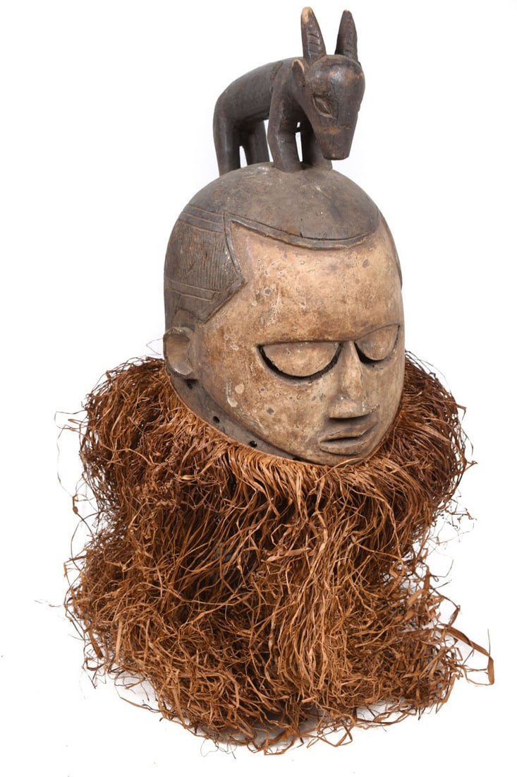 Helmet Mask – Wood, Raphia – Suku – Congo - 2