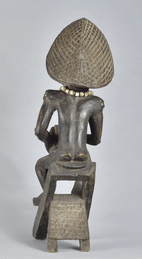 African Art large decorative chief figure TSHOKWE Chokwe statue ANGOLA - 7