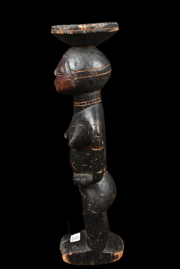 Bowl-barrier Figure – Wood – Luba / Zela – Congo DRC - 6