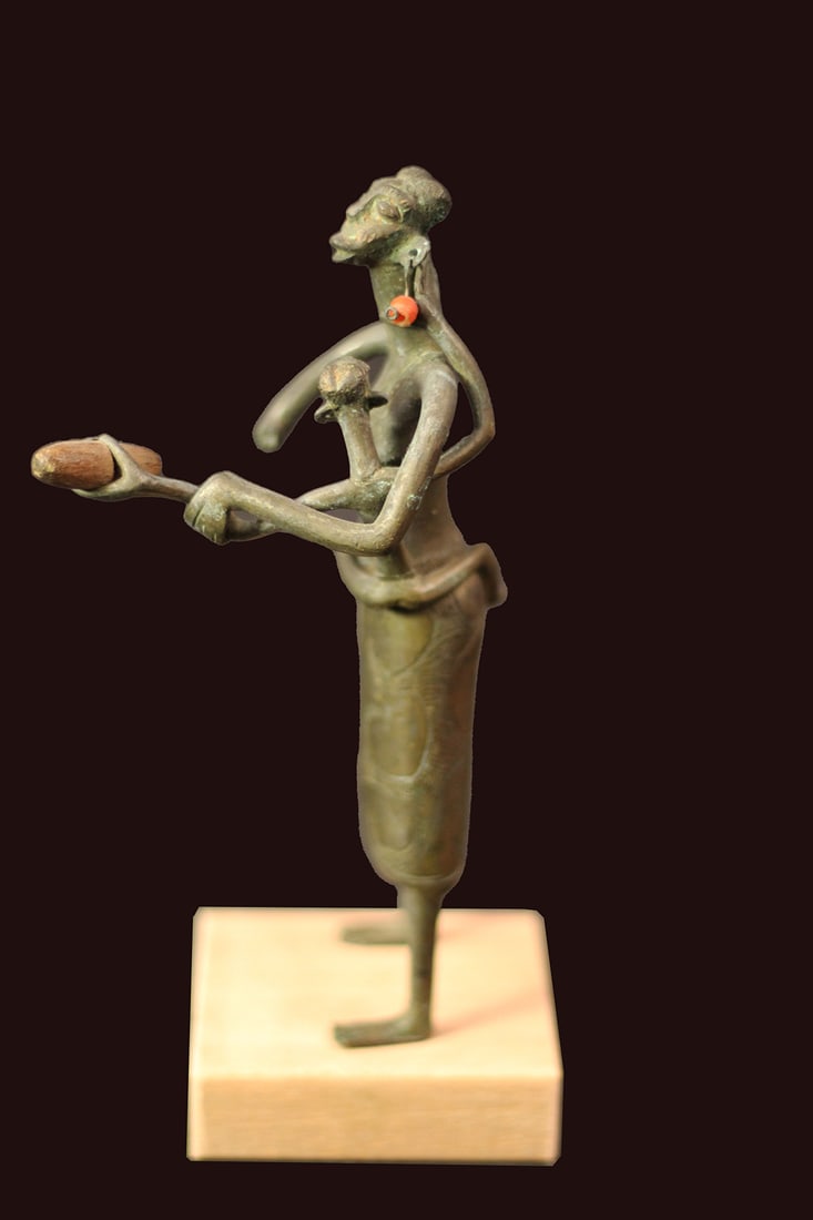 Maternity figure – Bronze – Fon – Benin - 3