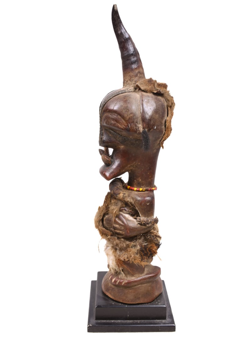 Power Figure – Wood, Horn, Beads – Songye – Congo - 6