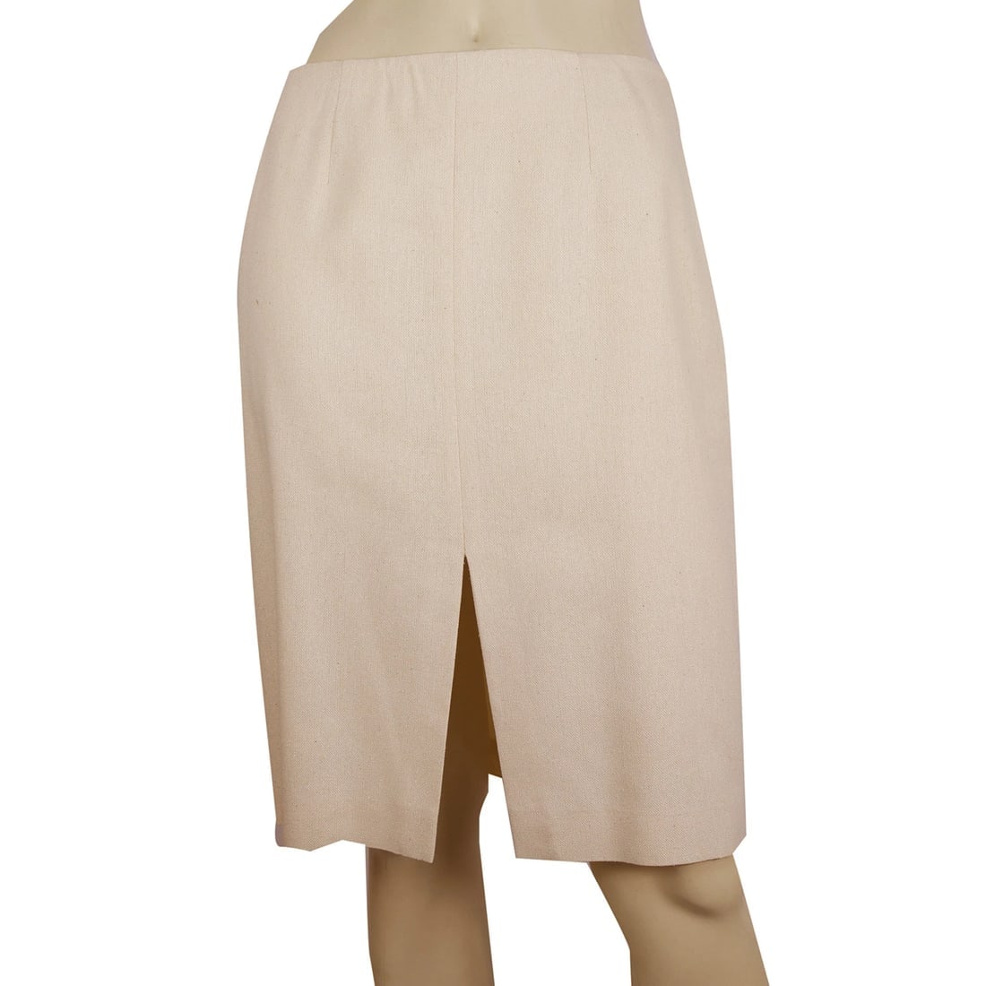 Vintage Blumarine Wool Cream Belted Jacket & Skirt silk & linen set sz 40 - 3