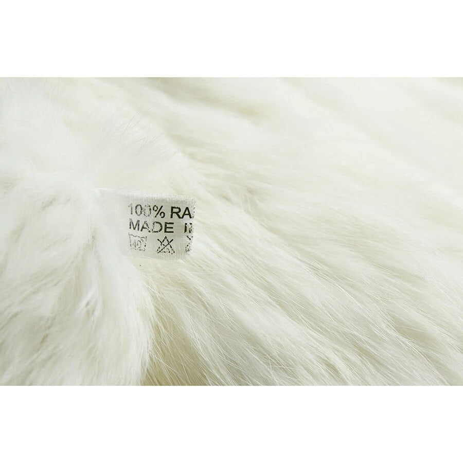 Genuine White Rabbit Fur Wedding Evening Long Scarf Shawl Wrap Warm Etole - 3