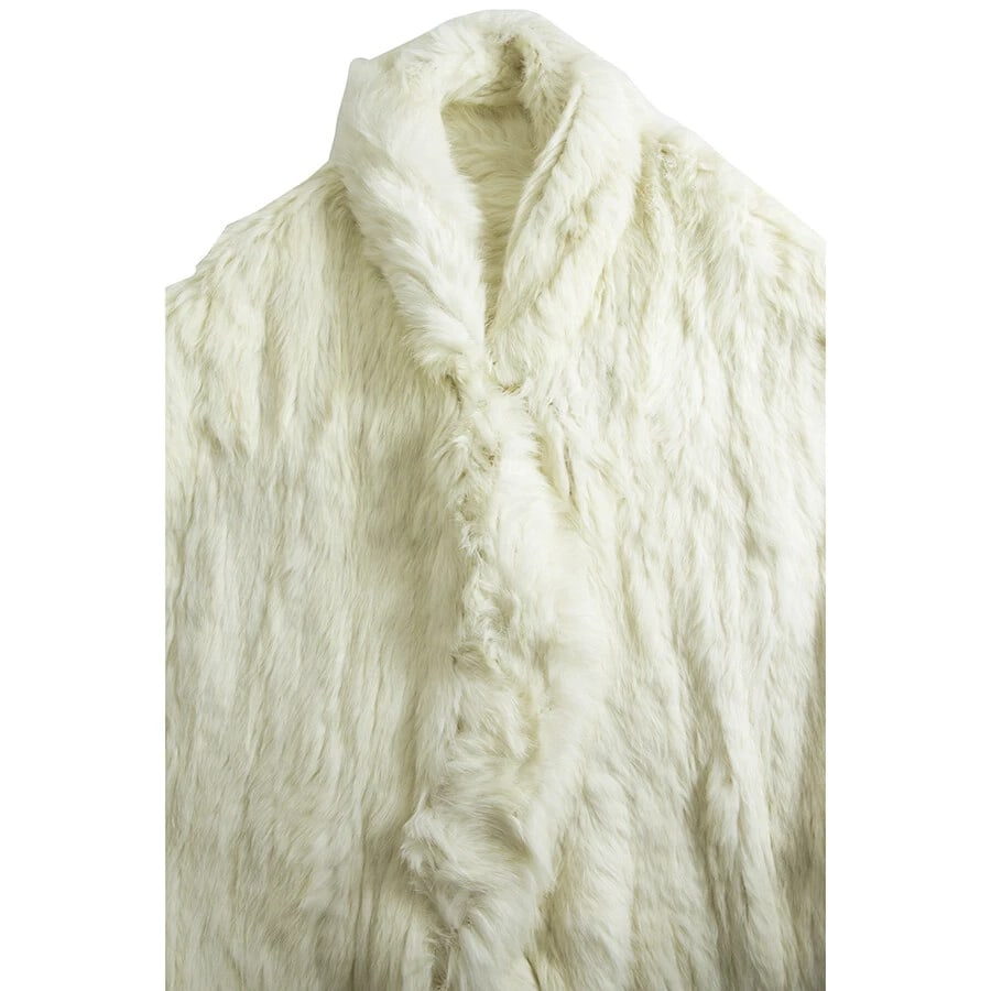 Genuine White Rabbit Fur Wedding Evening Long Scarf Shawl Wrap Warm Etole - 5