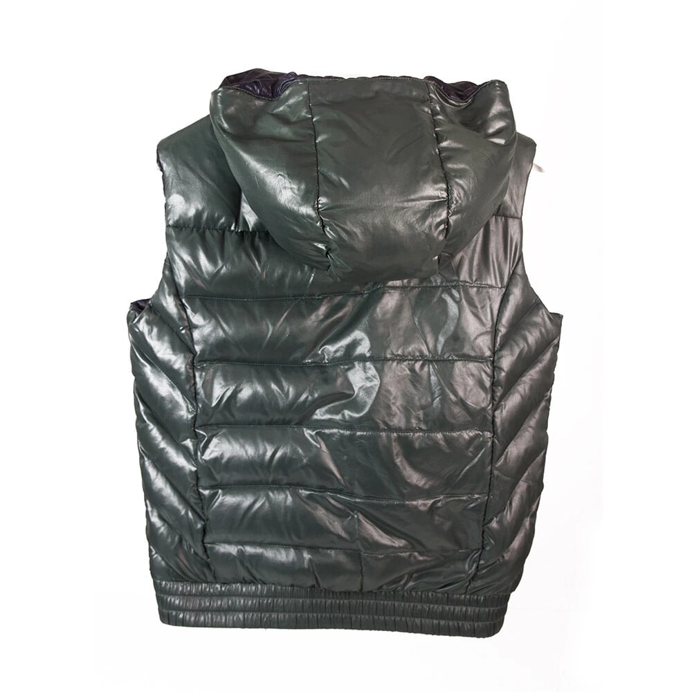 Armani Junior Green Blue Double Faced Sided Reversible Vest Jacket Boy 12 y - 2