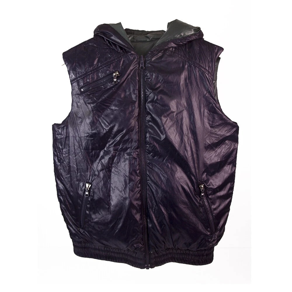 Armani Junior Green Blue Double Faced Sided Reversible Vest Jacket Boy 12 y - 3