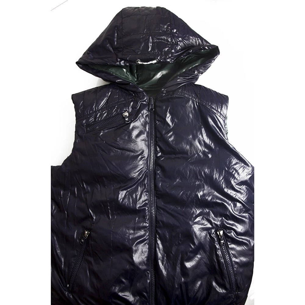 Armani Junior Green Blue Double Faced Sided Reversible Vest Jacket Boy 12 y - 6