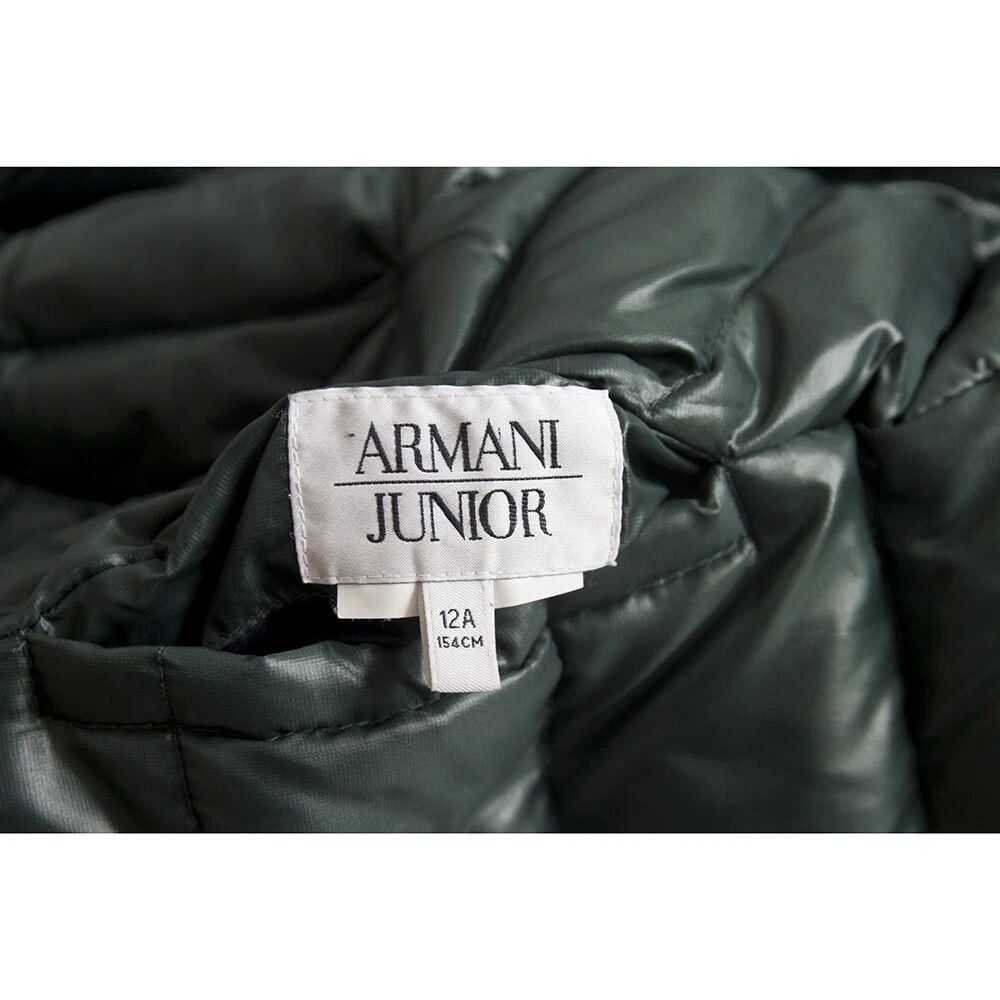 Armani Junior Green Blue Double Faced Sided Reversible Vest Jacket Boy 12 y - 7