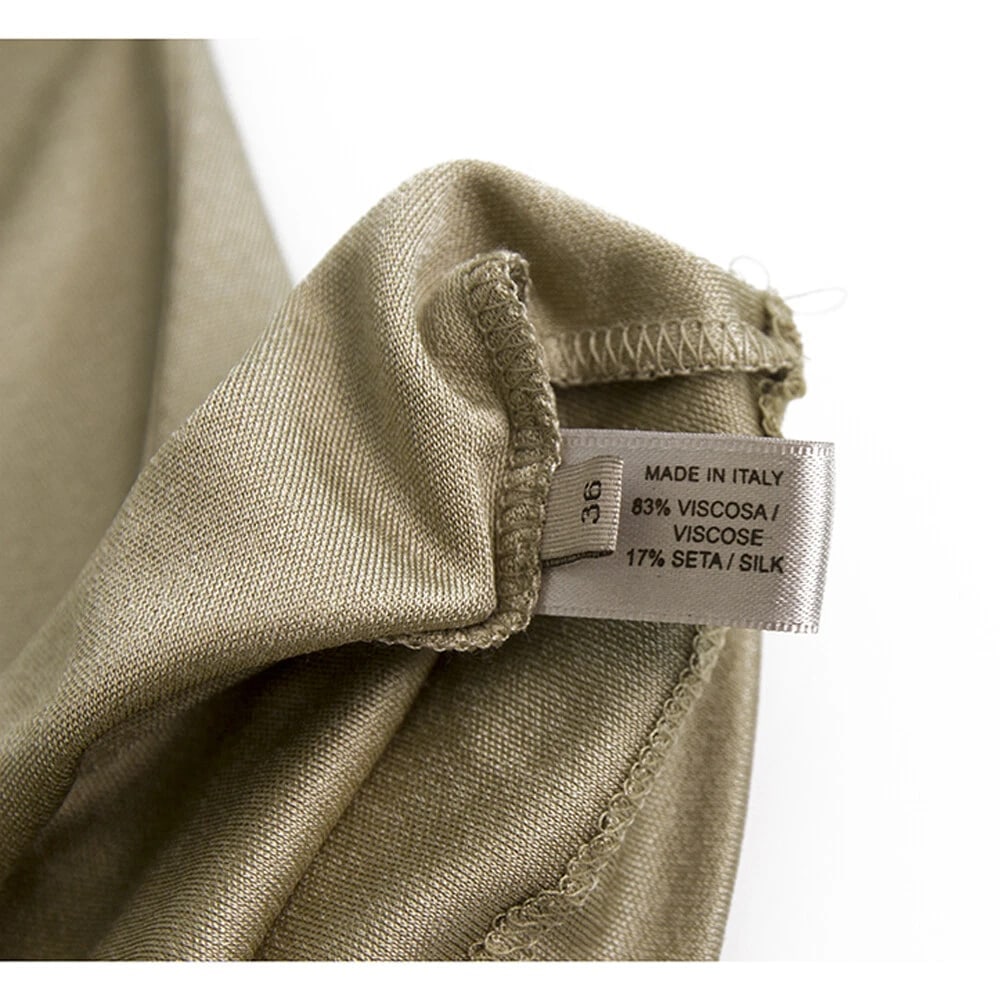 Tomas Maier Golden Metallic Shine Viscose Silk Knee Length Dress - Sz 36 - 4