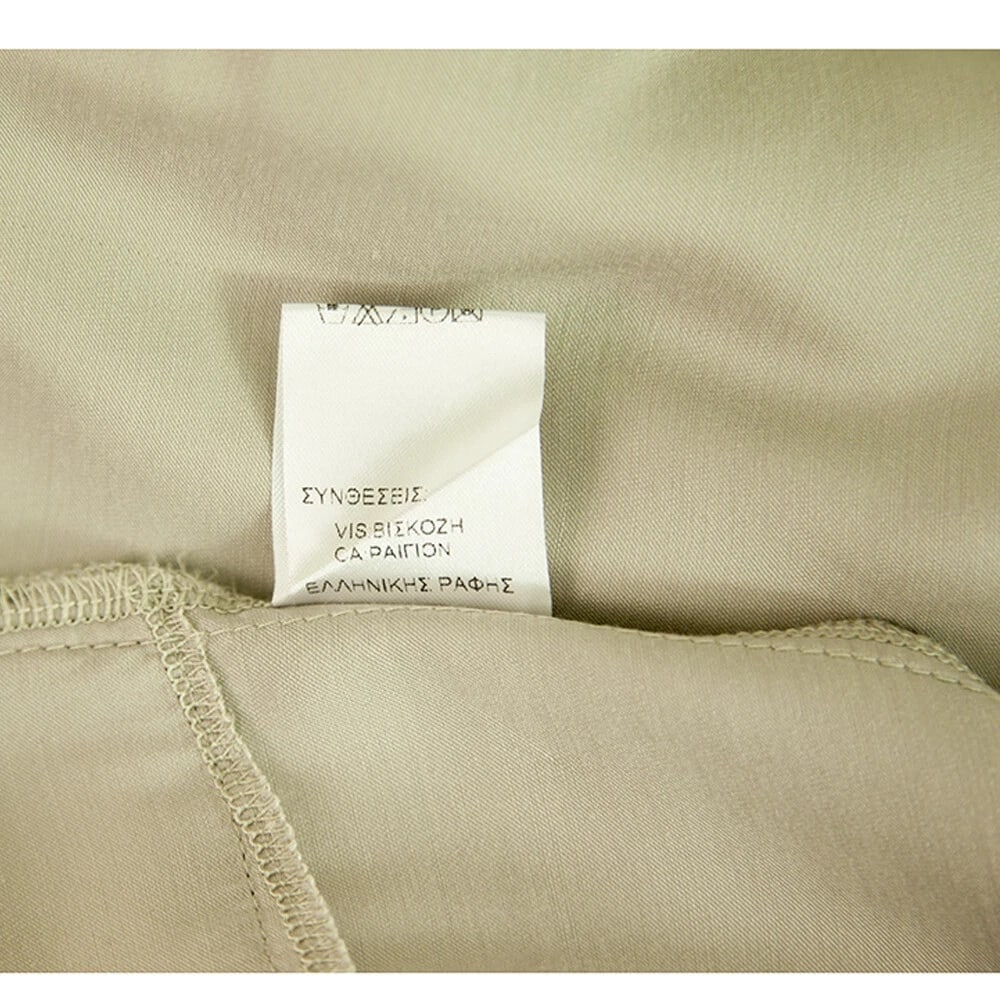 Milla Shiny Beige Elasticated Waist Cropped Viscose Trousers Pants size S - 5