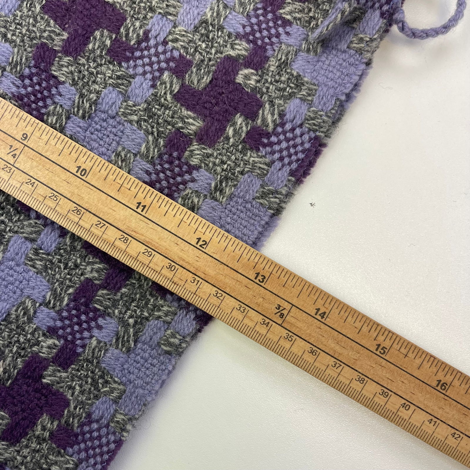 Pierre Balmain Purple 100% Wool Scarf - 7