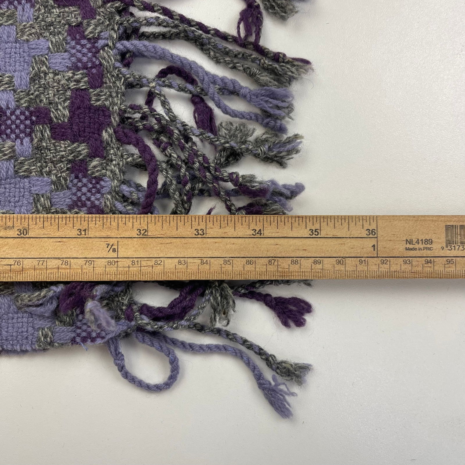 Pierre Balmain Purple 100% Wool Scarf - 8