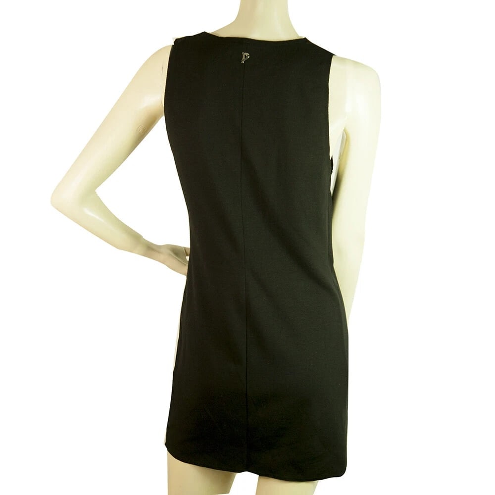 Dondup Black Viscose Mini Sleeveless Tank LBD Dress size L - 2