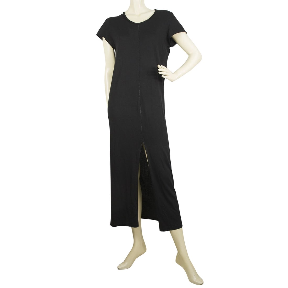 OneonOne Black Cotton Viscose Maxi Long Front Slit Dress - Size 2: Title:OneonOne Black Cotton Viscose Maxi Long Front Slit Dress - Size 2Description:OneonOne Black Cotton Viscose Maxi Long Front Slit Dress - Size 2 OneonOne Black Cotton Viscose Maxi Long Front